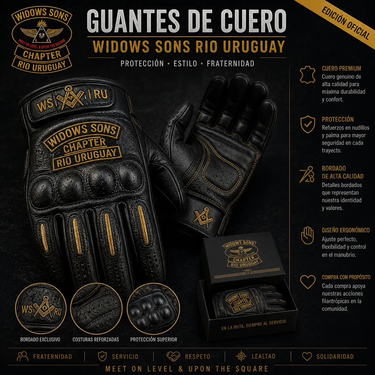 Guantes de cuero personalizados